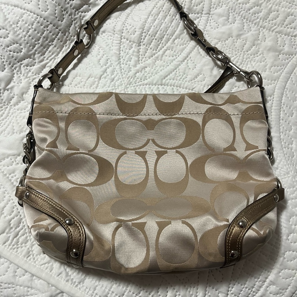 Coach Tan Signature Shoulder Bag